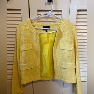 Beautiful yellow tweed suit jacket